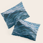 Blue Ocean Waves Pillow Sham Gallery Image 3