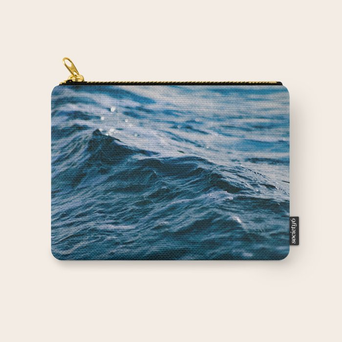 Blue Ocean Waves Carry All Pouch Gallery Image 1