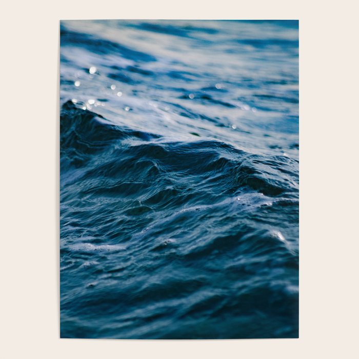 Blue Ocean Waves Poster Gallery Image 1