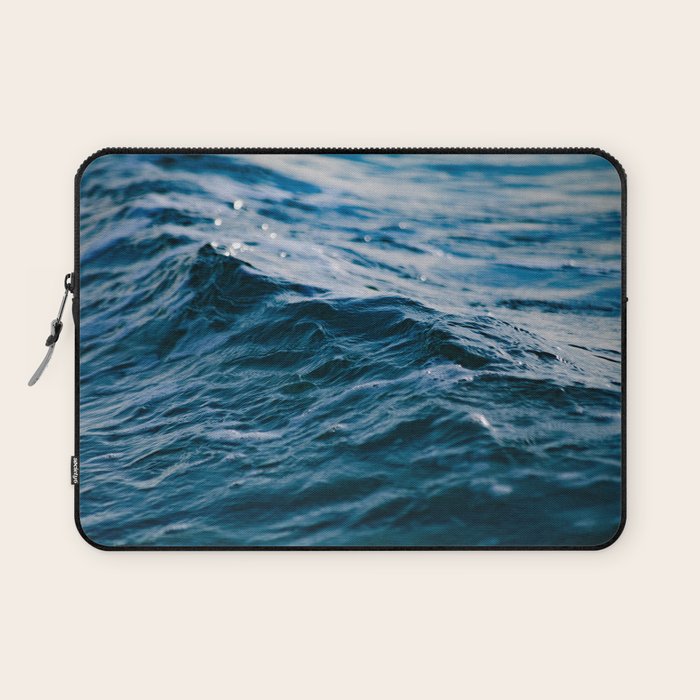 Blue Ocean Waves Laptop Sleeve Gallery Image 1