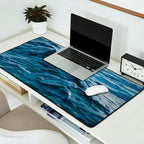 Blue Ocean Waves Desk Mat Gallery Image 2