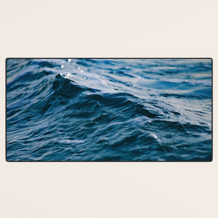 Blue Ocean Waves Desk Mat Gallery Image 3
