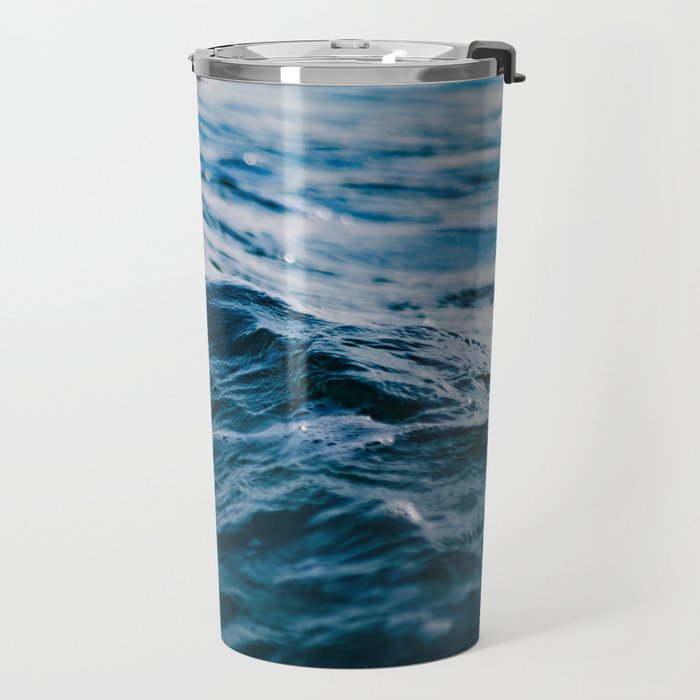 Blue Ocean Waves Travel Mug Gallery Image 2