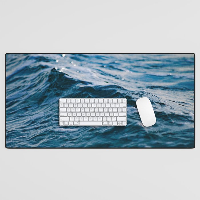 Blue Ocean Waves Desk Mat Gallery Image 1