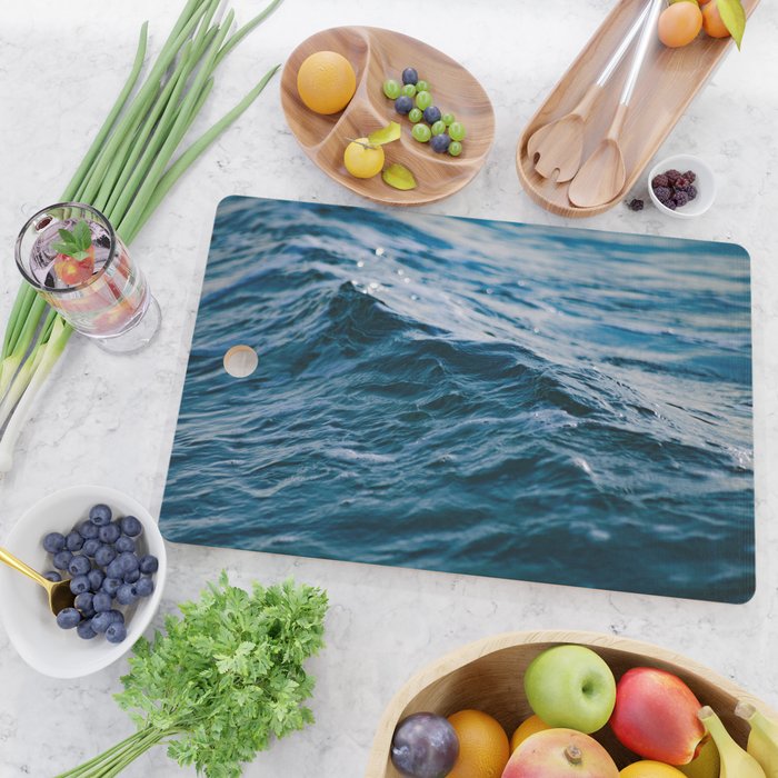 Blue Ocean Waves Cutting Board Gallery Image 2