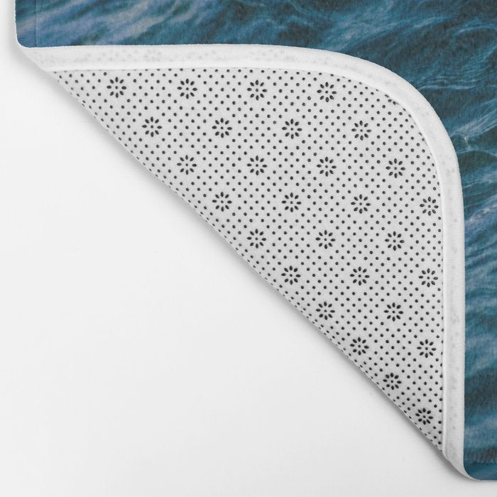 Blue Ocean Waves Bath Mat Gallery Image 2