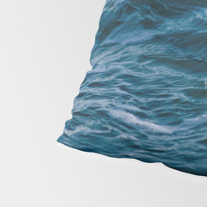 Blue Ocean Waves Pillow Sham Gallery Image 4