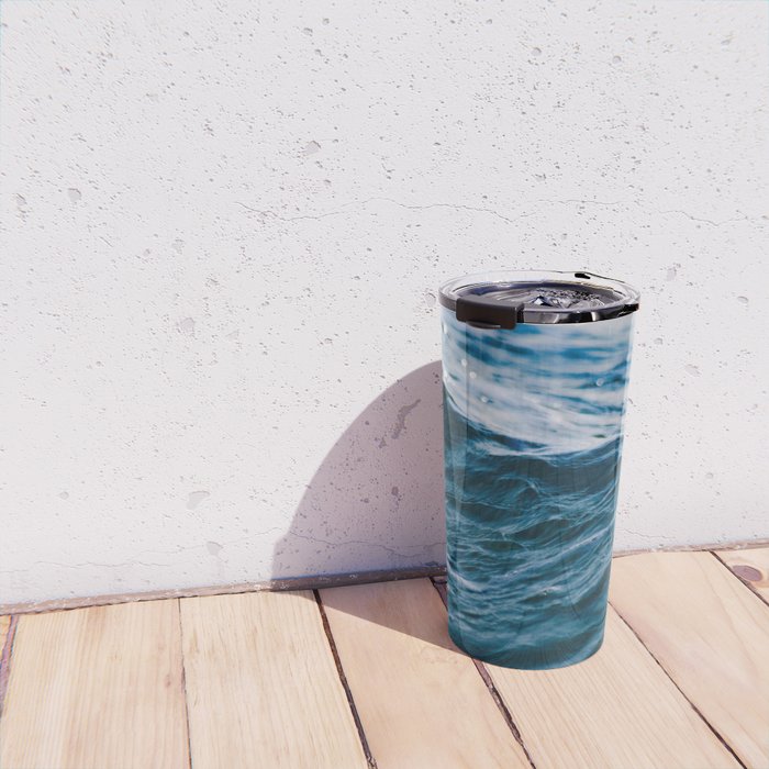 Blue Ocean Waves Travel Mug Gallery Image 4