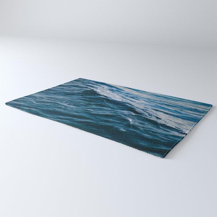 Blue Ocean Waves Rug Gallery Image 3