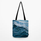 Blue Ocean Waves Tote Bag Gallery Image 2