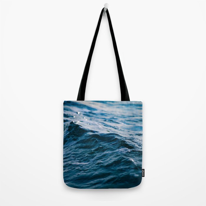 Blue Ocean Waves Tote Bag Gallery Image 2