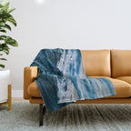 Blue Ocean Waves Throw Blanket Gallery Image 1