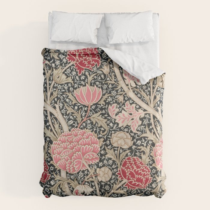 Vintage William Morris Cray Pink Floral Duvet Cover Gallery Image 6