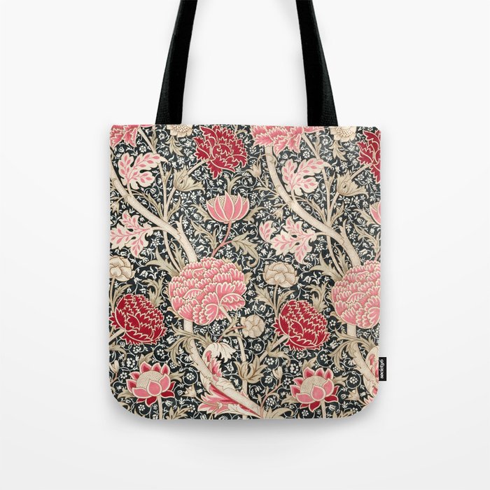 Vintage William Morris Cray Pink Floral Tote Bag Gallery Image 1