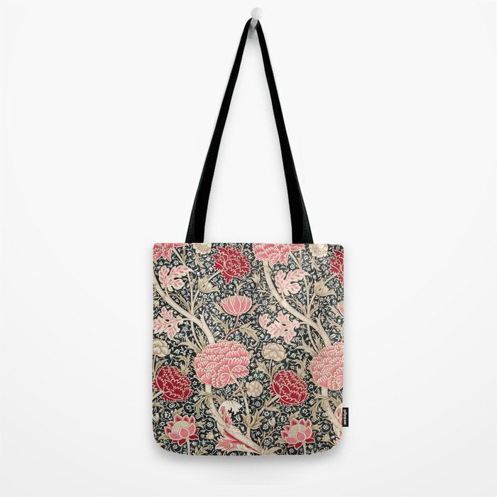 Vintage William Morris Cray Pink Floral Tote Bag Gallery Image 2