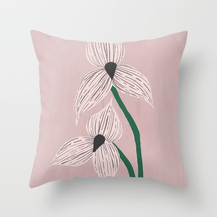Mid Valley Floral Throw Pillow Gallery Image 1