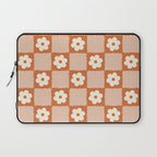 Flower Checker in Burnt Orange  Laptop Sleeve Gallery Image 1