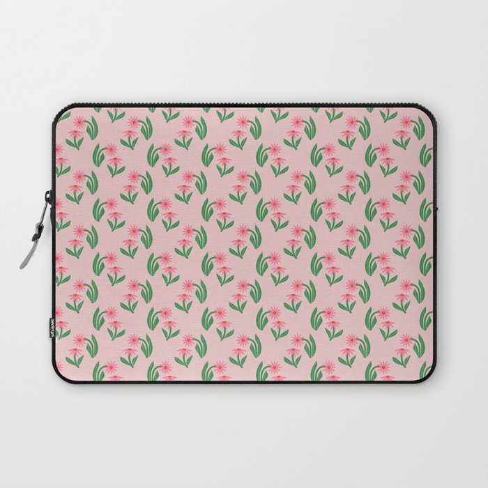 Pink Daisy Pattern - Pink Laptop Sleeve Gallery Image 1