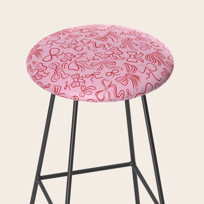 Coquette Valentines Day Bows in Colored Pencil Stool Gallery Image 2
