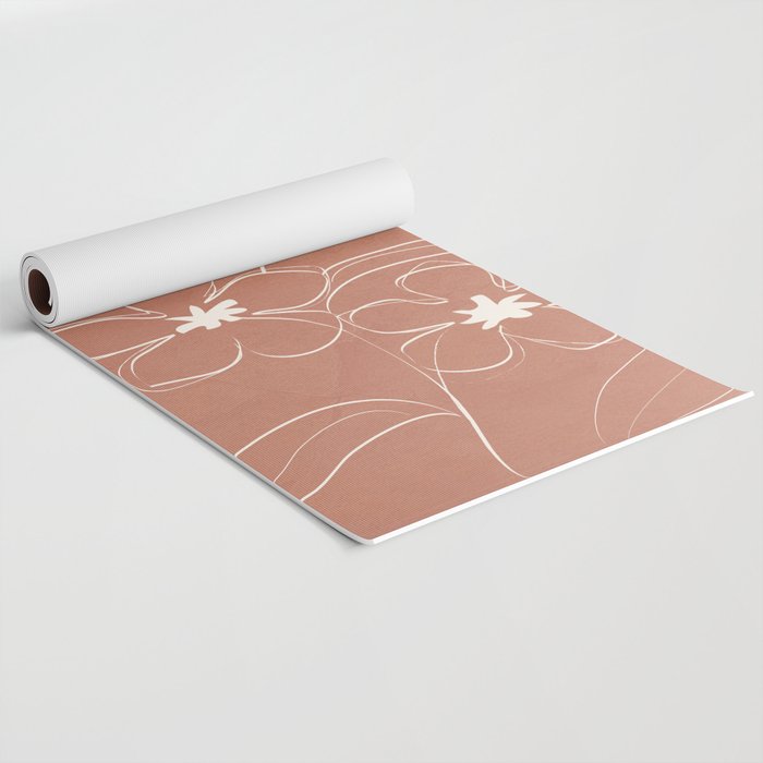 Little Flower Outline on Clay 01 Yoga Mat Gallery Image 2