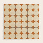 Circular Minimalism - Retro Orange Wood Wall Art Gallery Image 1