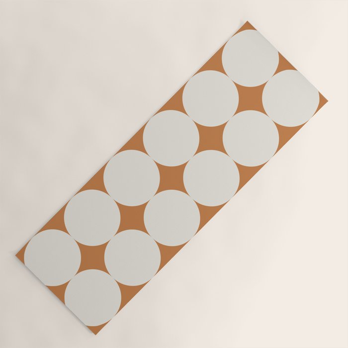 Circular Minimalism - Retro Orange Yoga Mat Gallery Image 1