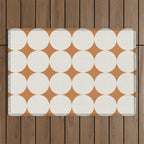 Circular Minimalism - Retro Orange Outdoor Rug Gallery Image 1