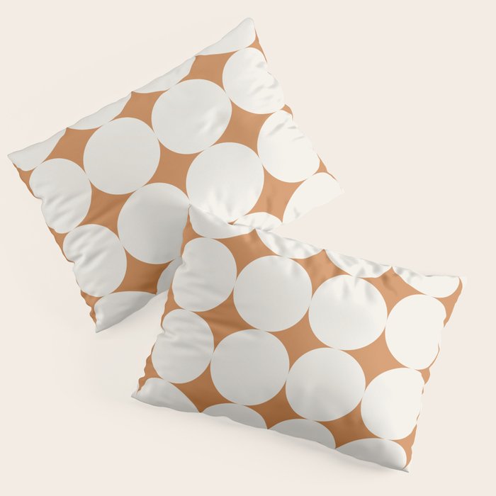 Circular Minimalism - Retro Orange Pillow Sham Gallery Image 1