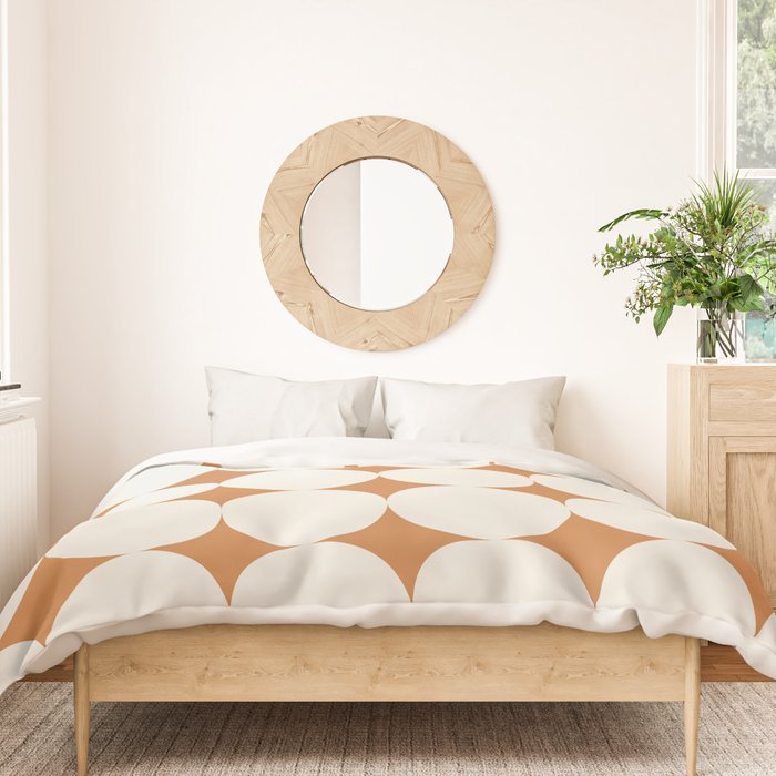 Circular Minimalism - Retro Orange Duvet Cover Gallery Image 3