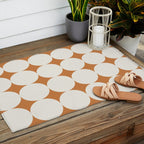 Circular Minimalism - Retro Orange Outdoor Rug Gallery Image 2