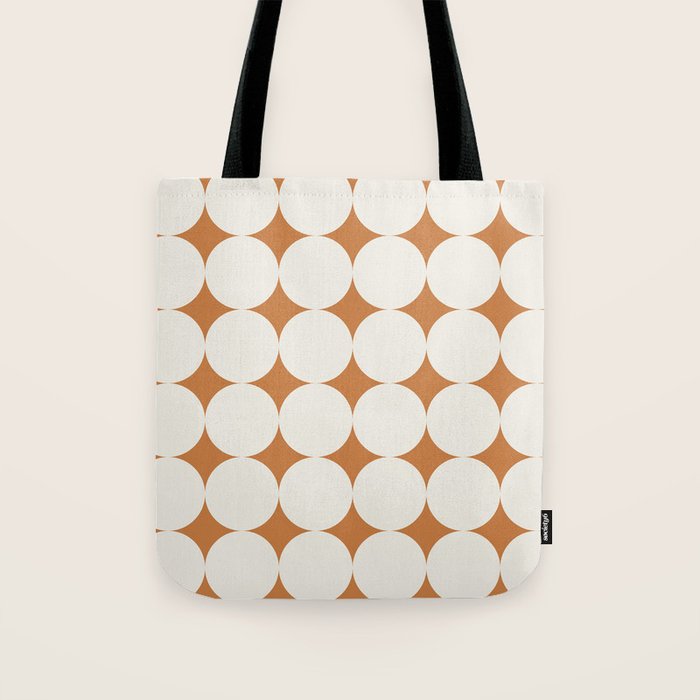Circular Minimalism - Retro Orange Tote Bag Gallery Image 1