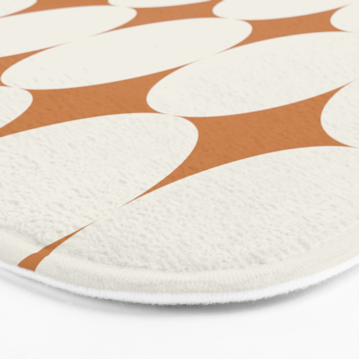 Circular Minimalism - Retro Orange Bath Mat Gallery Image 3