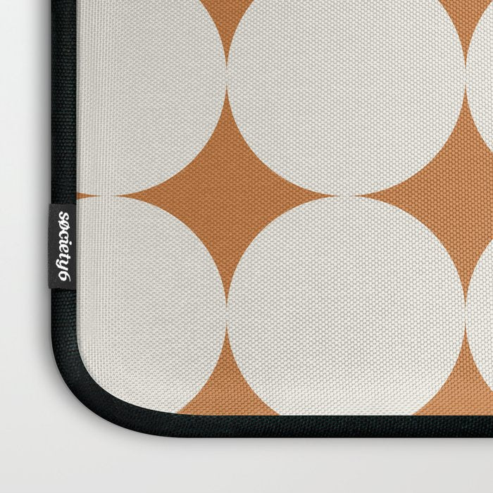 Circular Minimalism - Retro Orange Laptop Sleeve Gallery Image 3