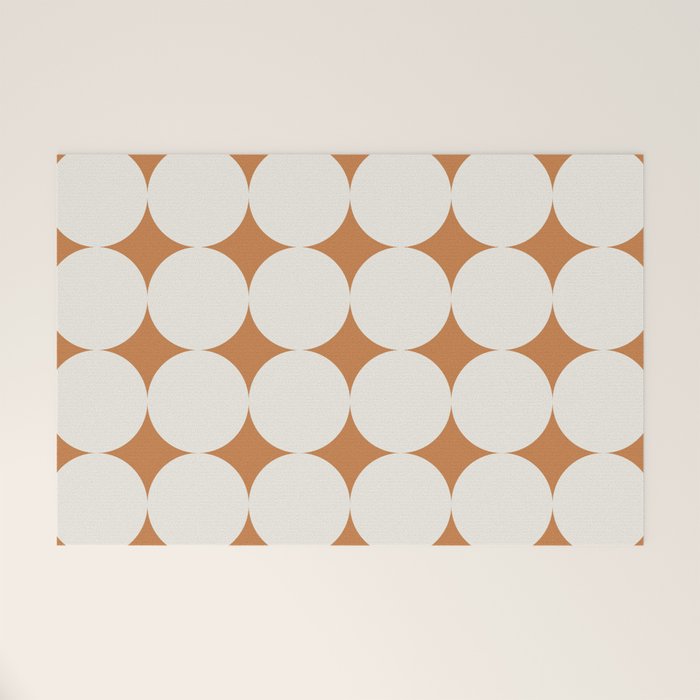 Circular Minimalism - Retro Orange Welcome Mat Gallery Image 1