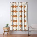 Circular Minimalism - Retro Orange Window Curtain Gallery Image 5