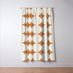 Circular Minimalism - Retro Orange Window Curtain Gallery Image 3