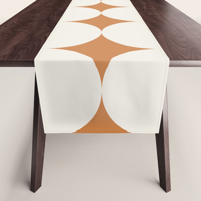 Circular Minimalism - Retro Orange Table Runner Gallery Image 1