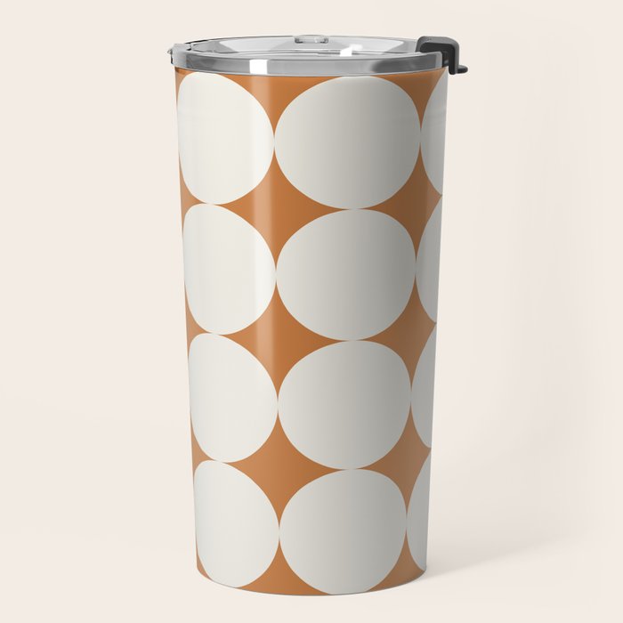Circular Minimalism - Retro Orange Travel Mug Gallery Image 2