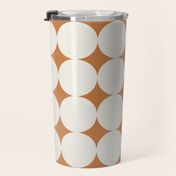 Circular Minimalism - Retro Orange Travel Mug Gallery Image 3