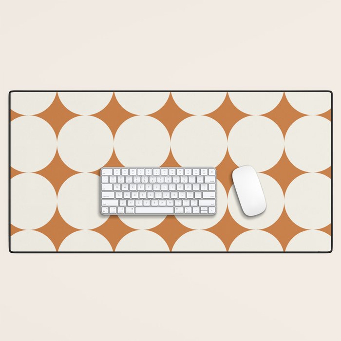Circular Minimalism - Retro Orange Desk Mat Gallery Image 1