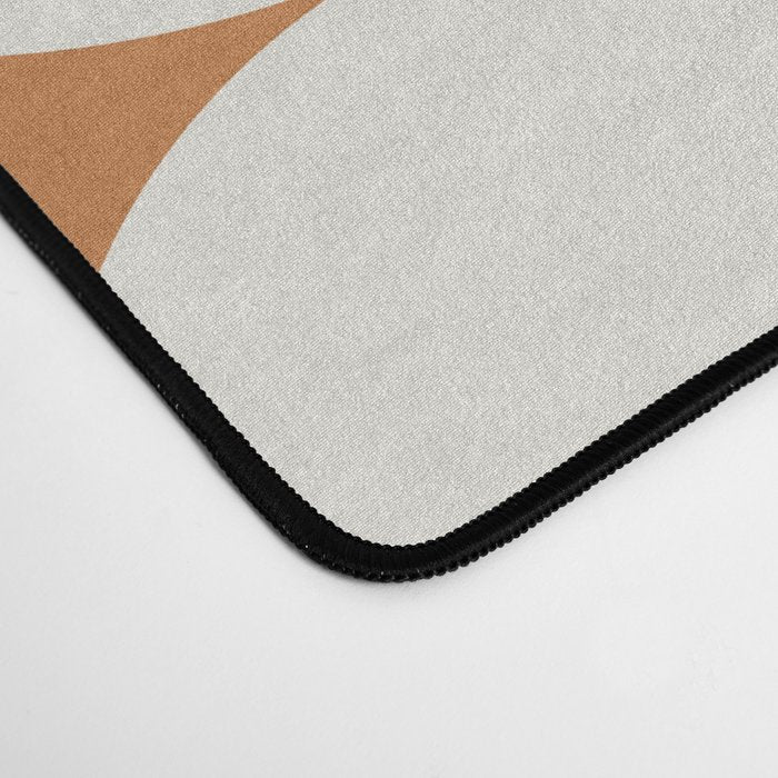 Circular Minimalism - Retro Orange Desk Mat Gallery Image 4
