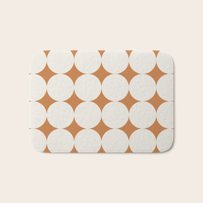 Circular Minimalism - Retro Orange Bath Mat Gallery Image 1