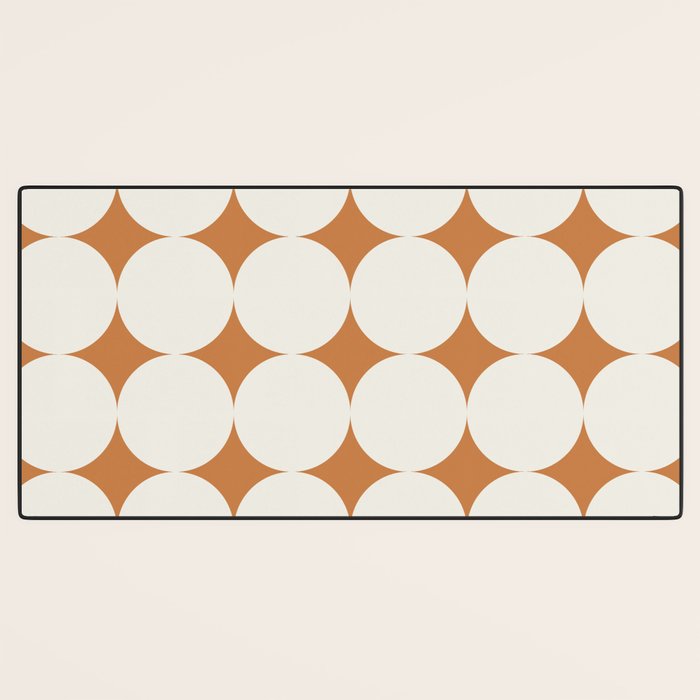 Circular Minimalism - Retro Orange Desk Mat Gallery Image 3