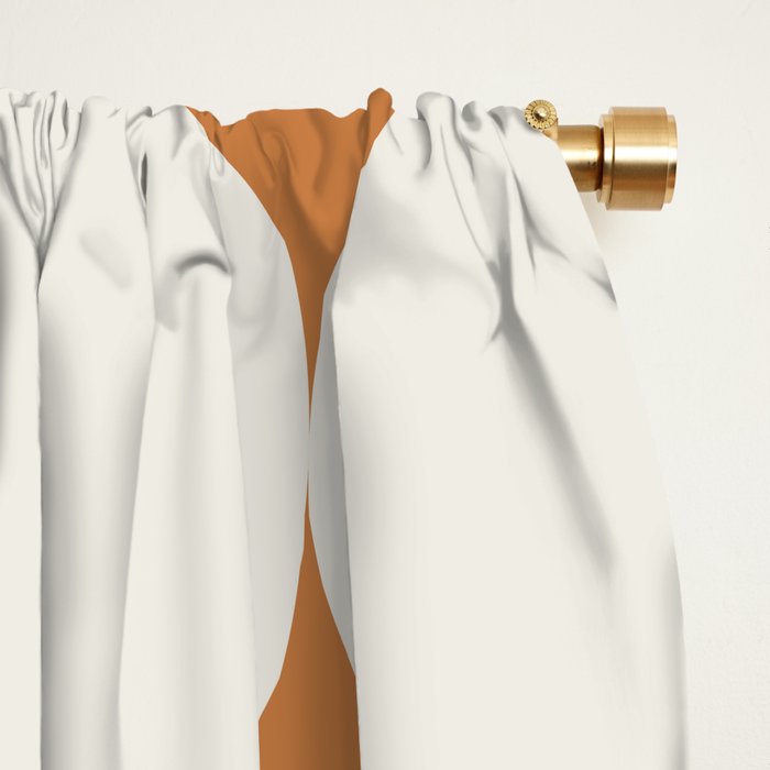 Circular Minimalism - Retro Orange Window Curtain Gallery Image 2