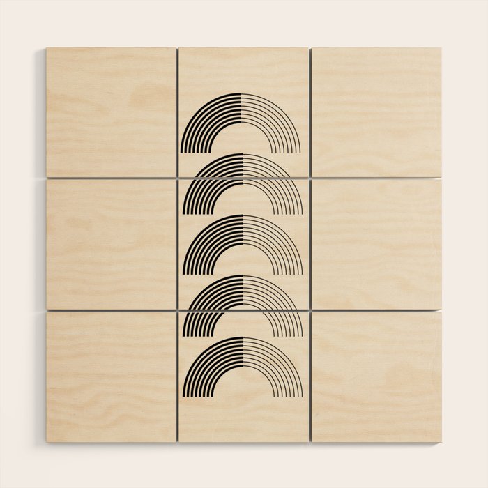 Black Rainbows Wood Wall Art Gallery Image 1