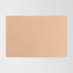 CARAMEL CREAM SOLID COLOR Plain Peach Pastel Shade Rug Gallery Image 2