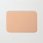 CARAMEL CREAM SOLID COLOR Plain Peach Pastel Shade Bath Mat Gallery Image 1