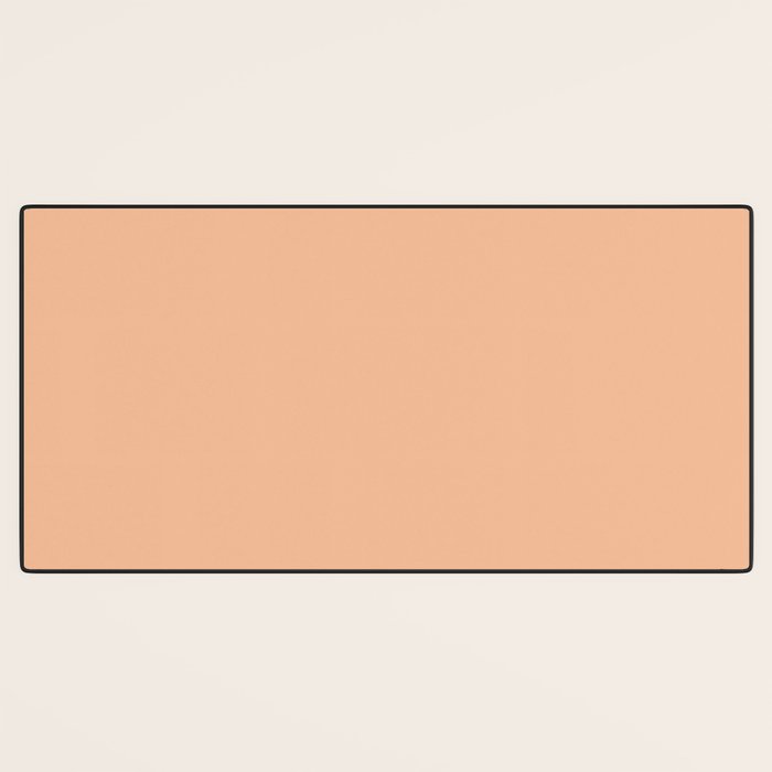 CARAMEL CREAM SOLID COLOR Plain Peach Pastel Shade Desk Mat Gallery Image 3