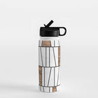 Mid-Century Modern Pattern No.4 - Concrete and Wood Water Bottle Gallery Image 1