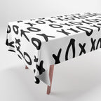 Hugs and Kisses in White and Black Tablecloth Gallery Image 1
